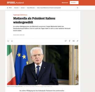 la rielezione di mattarella sullo spiegel