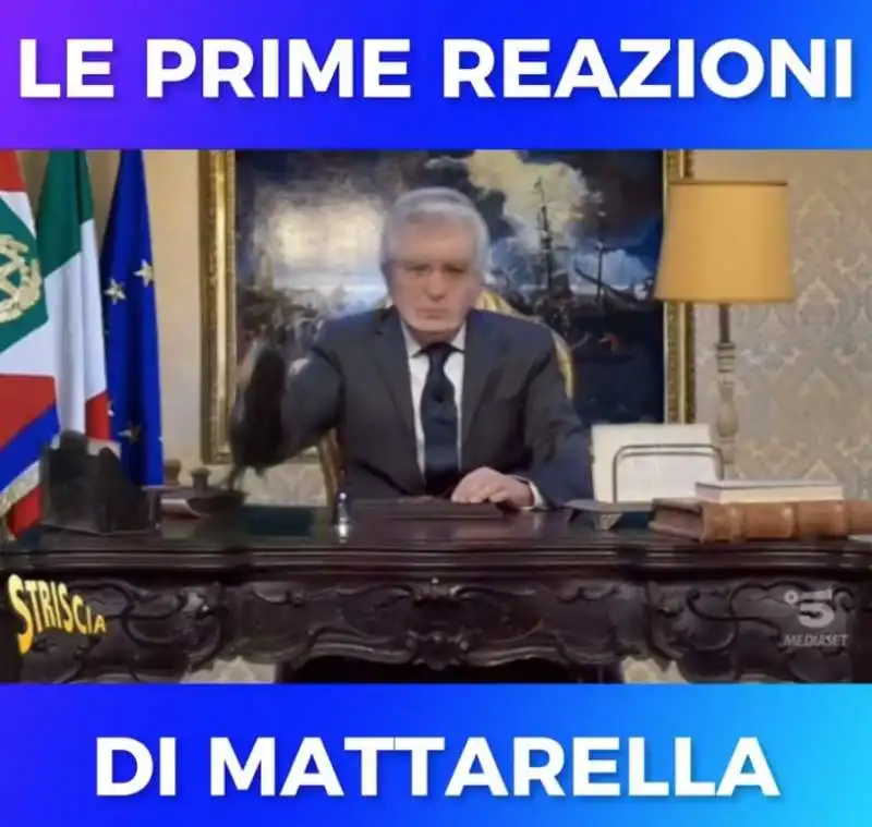 le prime reazioni di sergio mattarella al bis   deepfake striscia la notizia 2