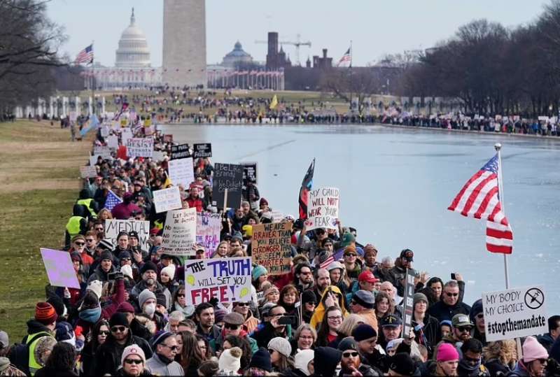 manifestazione no vax a washington 3