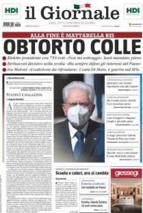 mattarella bis prima pagina il giornale