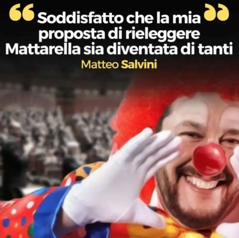 matteo salvini e il bis di mattarella   meme 