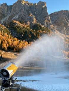 neve artificiale sulle piste di cortina 2