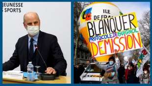 proteste contro jean michel blanquer