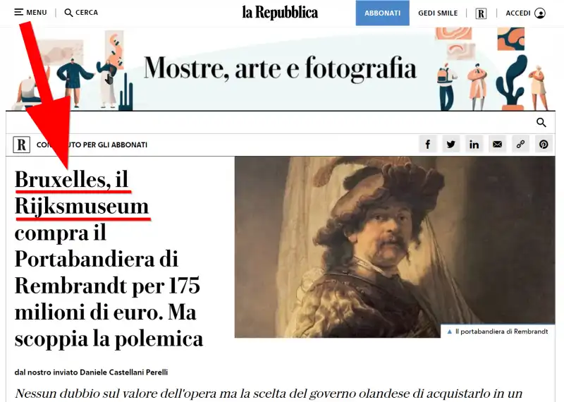 Repubblica scambia Bruxelles per Amsterdam