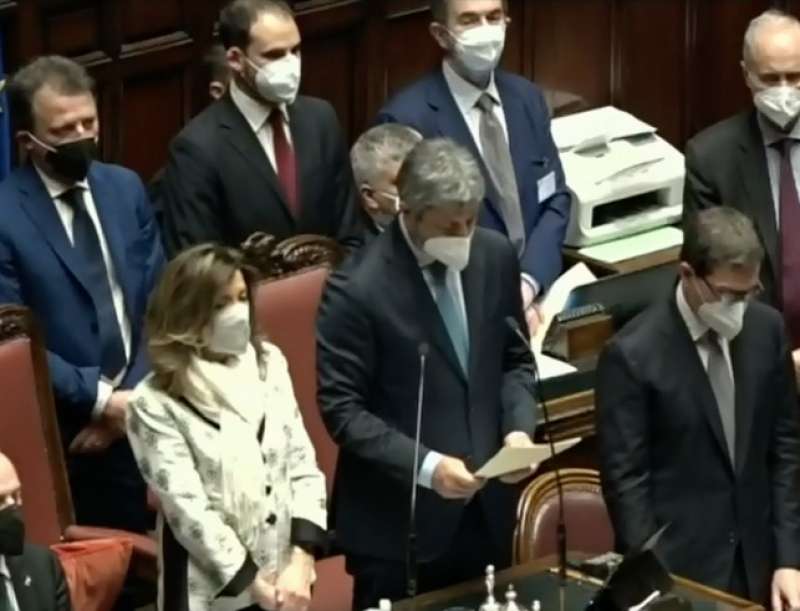 roberto fico comunica i risultati dell'elezione di sergio mattarella (bis) 1