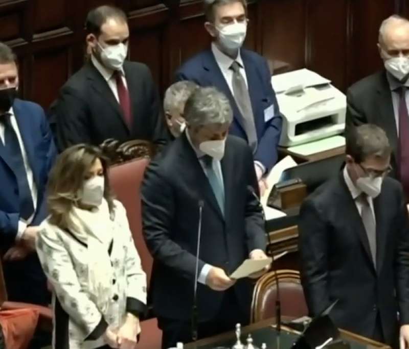 roberto fico comunica i risultati dell'elezione di sergio mattarella (bis)