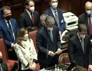 roberto fico comunica i risultati dell'elezione di sergio mattarella (bis) 2