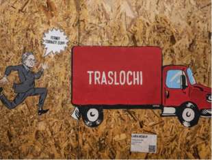 TRASLOCO BIS - IL MURALE DI LAIKA SULLA RIELEZIONE DI MATTARELLA