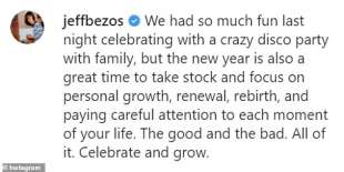 Tweet di Jeff Bezos su Capodanno