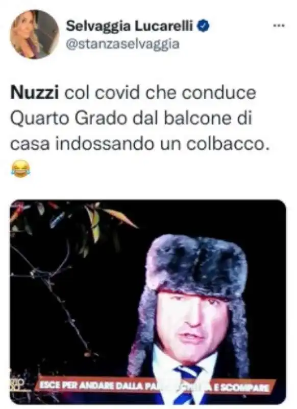 tweet sul colbacco di gianlugi nuzzi    1   