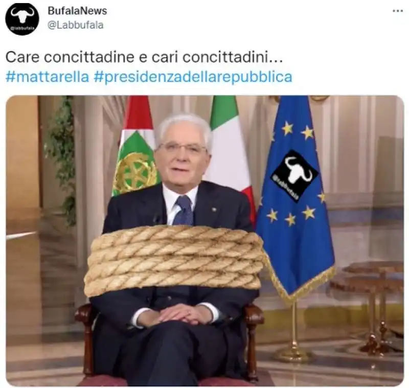 tweet sul mattarella bis   1