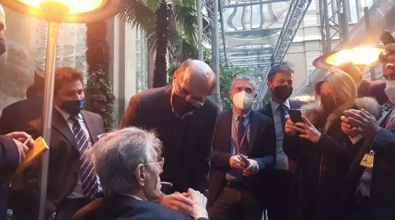 umberto bossi con pier luigi bersani