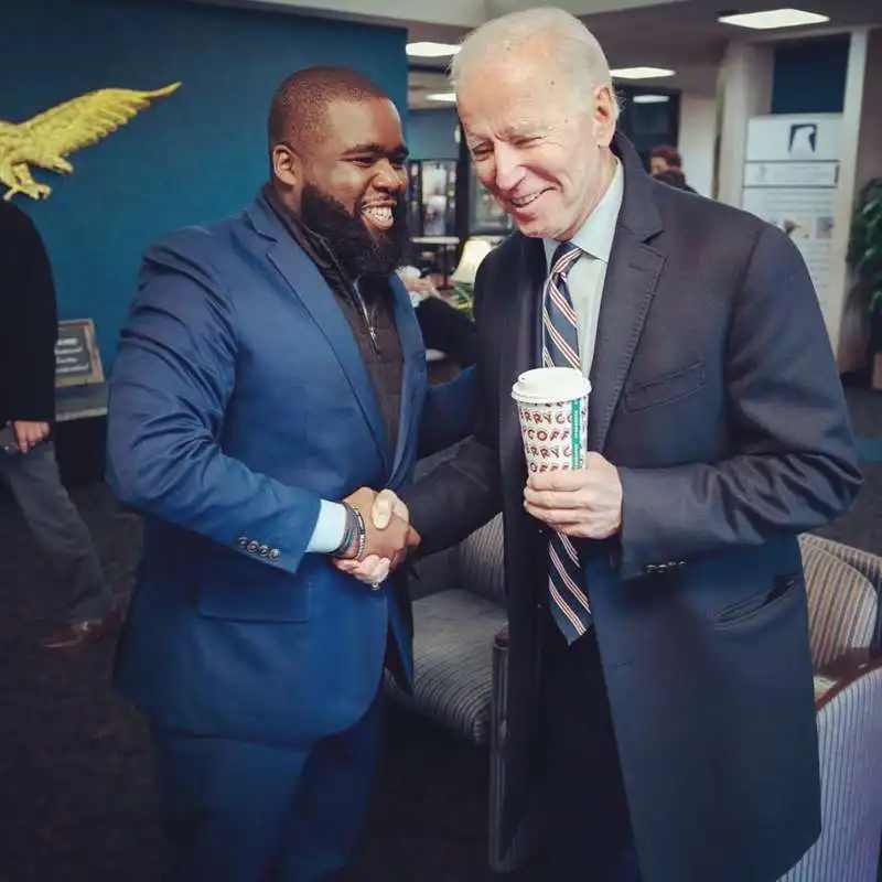 Vincent Evans  con Joe Biden