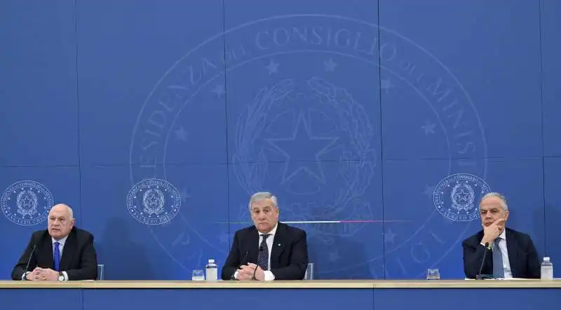 carlo nordio  antonio tajani matteo piantedosi 