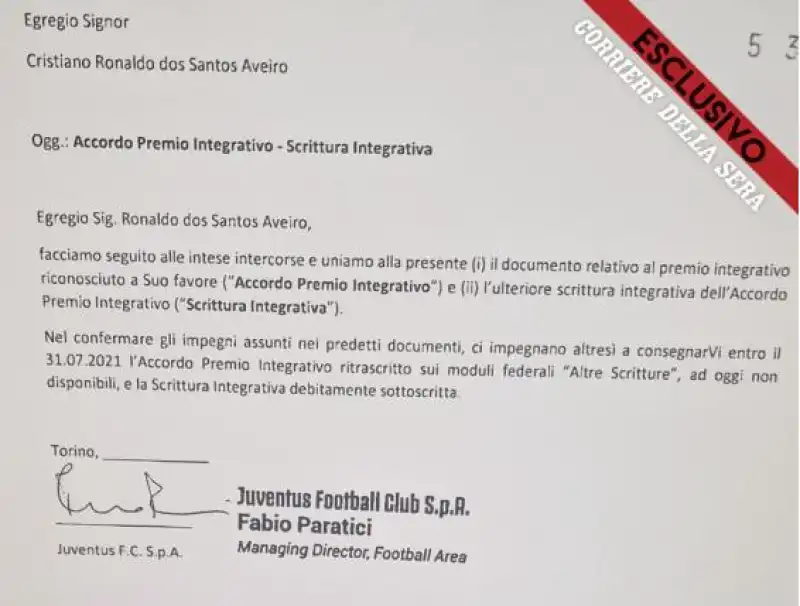 carta di ronaldo