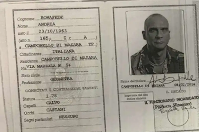 carta identita matteo messina denaro