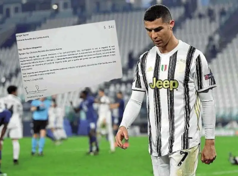 CRISTIANO RONALD E LA JUVENTUS - LA CARTA SUI BONUS 