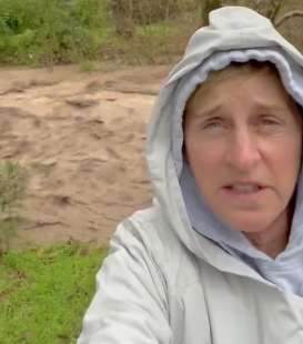 ellen degeneres documenta il maltempo a montecito