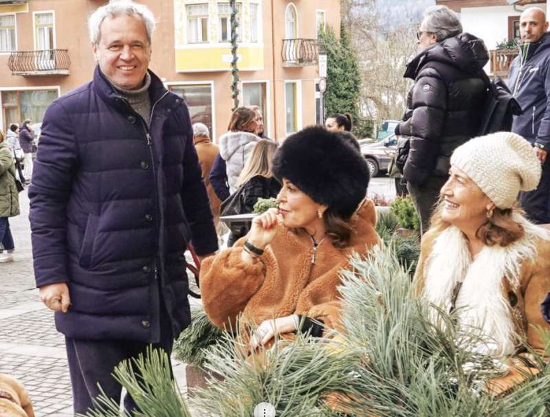 enrico mentana con daniela santanche a cortina foto chi