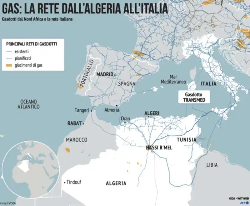 GAS - LA RETE DALL ALGERIA ALL ITALIA 