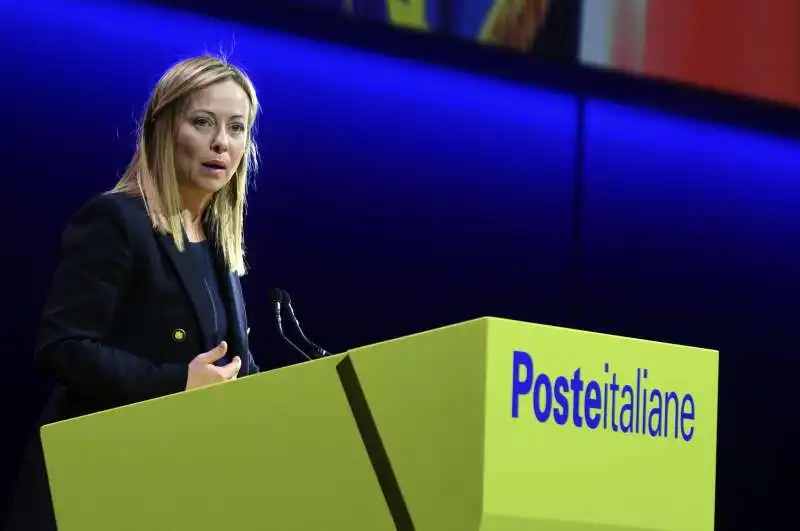 GIORGIA MELONI ALLA PRESENTAZIONE DEL PROGETTO POLIS DI POSTE ITALIANE 