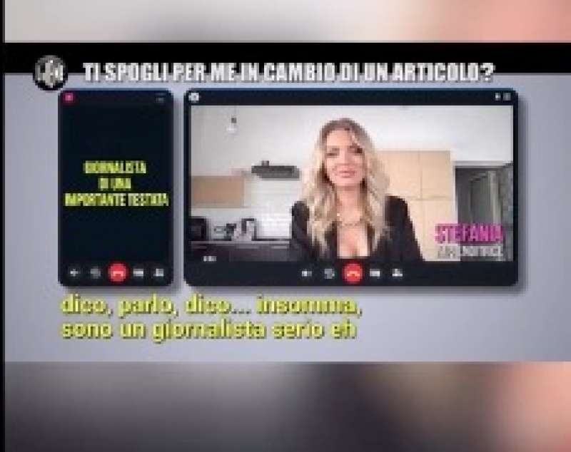 giornalista chiede spogliarello in cambio di un articolo 4 le iene