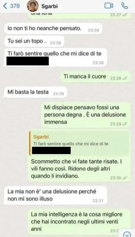 IL LITIGIO SU WHATSAPP TRA MORGAN E VITTORIO SGARBI