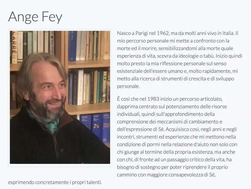 il sito internet di ange fey  