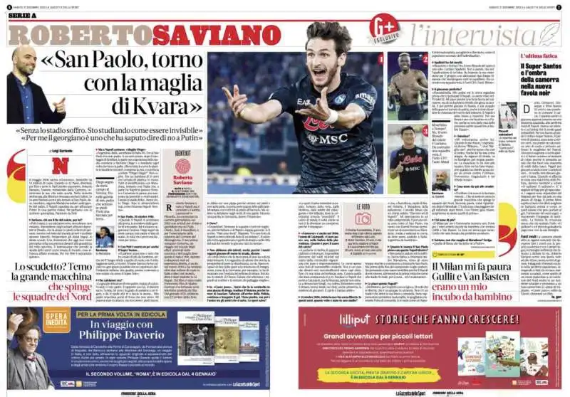 intervista saviano alla gazzetta dello sport