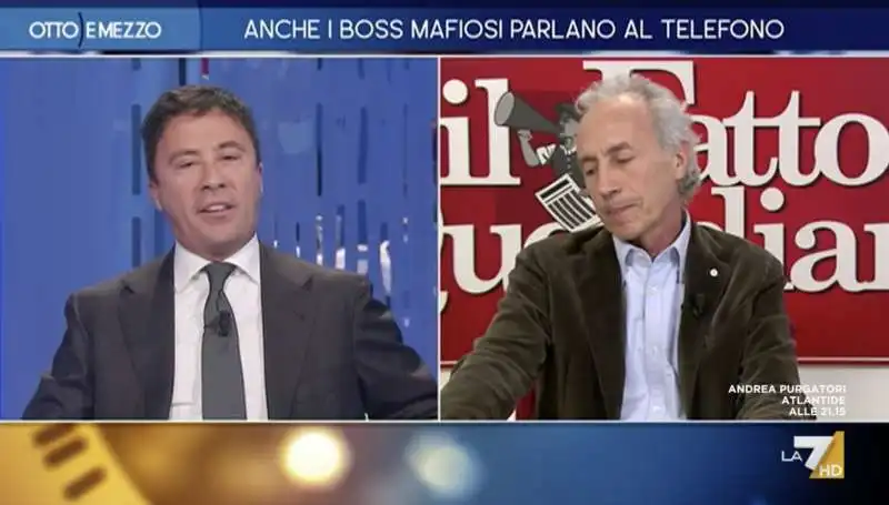 italo bocchino   marco travaglio   otto e mezzo 