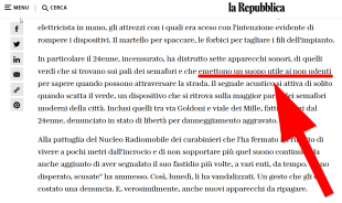 La Repubblica, suono utile ai non udenti