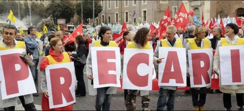 lavoratori precari proteste 