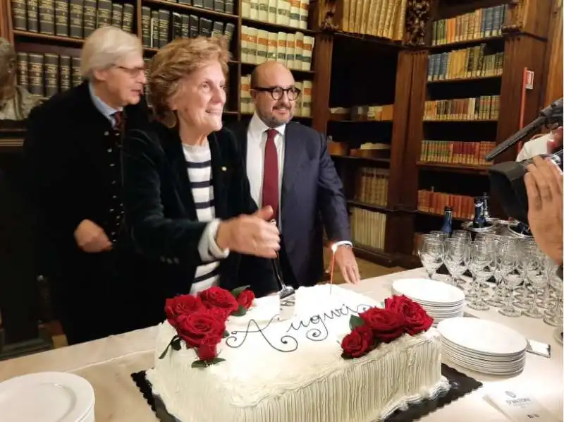 liliana cavani festeggiamento 90 anni gennaro sangiuliano vittorio sgarbi 2