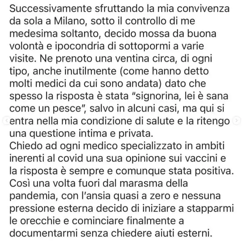 MADAME E LA SPIEGAZIONE SULLA MANCATA VACCINAZIONE 3 DI 4