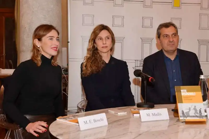 maria elena boschi  marianna madia  mario calabresi  foto di bacco