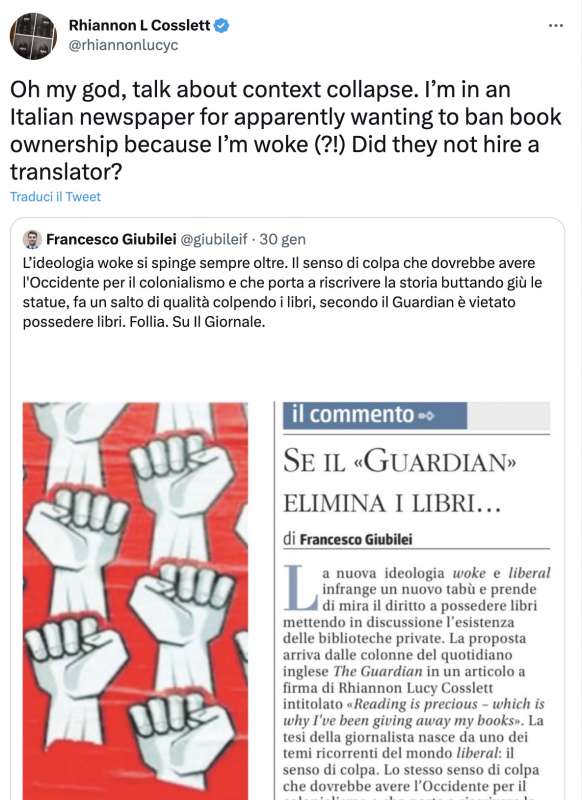 Rhiannon L Cosslett COMMENTA L ARTICOLO DI GIUBILEI