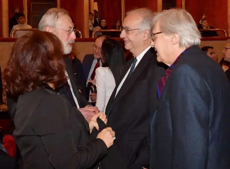 riccardo di segni   walter veltroni  vittorio sgarbi  foto di bacco