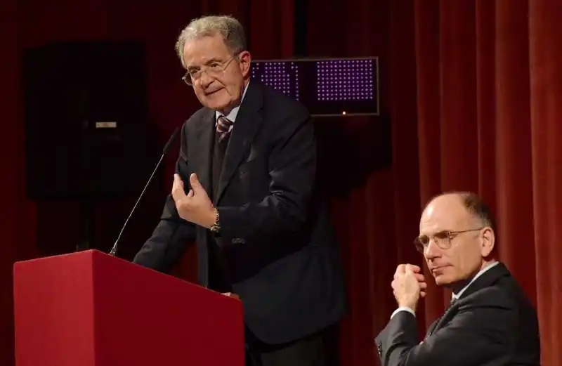 romano prodi  enrico letta  foto di bacco