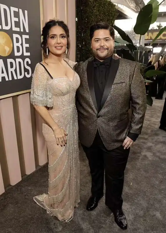 salma hayek harvey guillen  ai golden globe 2023 