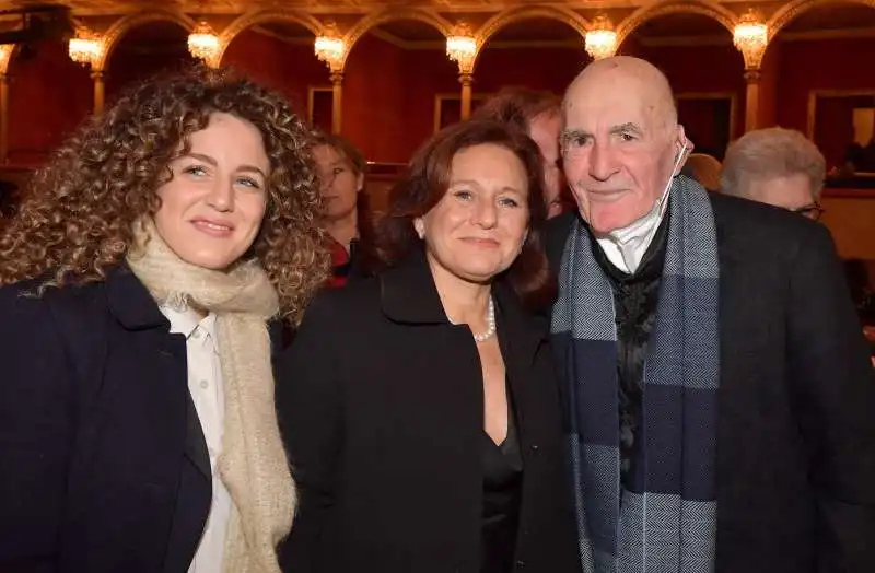 sami modiano e  ruth dureghello con  la figlia yael  foto di bacco