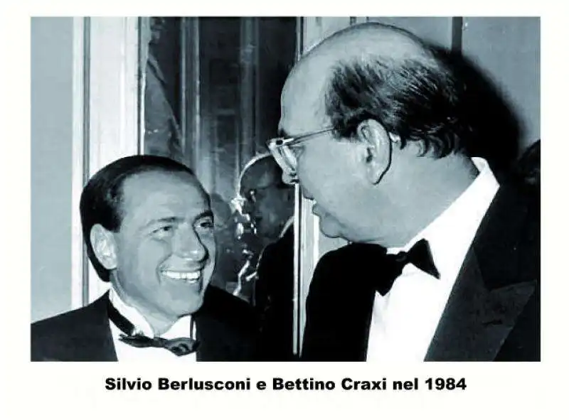 silvio berlusconi e bettino craxi 1984