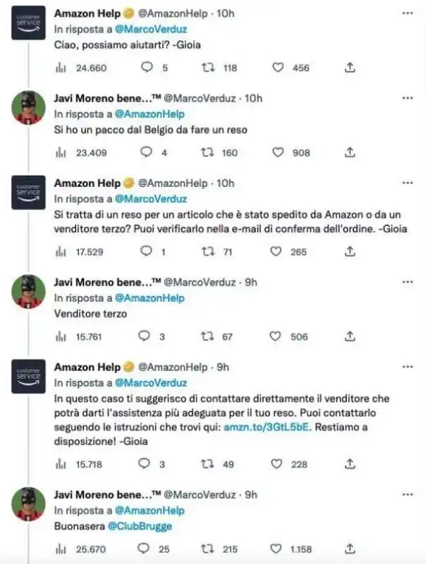 tifoso milanista scrive ad amazon per il reso di de ketelaere 