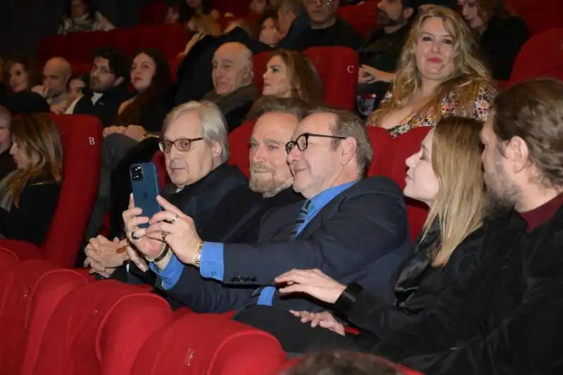 vittorio sgarbi   franco nero   kevin spacey   stefania rocca   foto di bacco