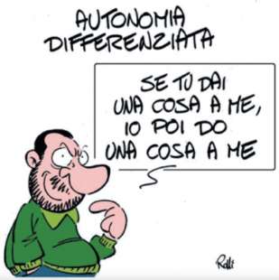 autonomia differenziata vignetta by rolli il giornalone la stampa