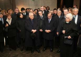 claudio lotito attilio fontana ignazio la russa liliana segre - memoriale shoah milano