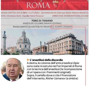 colonne della basilica ulpia finanziata da alisher usmanov