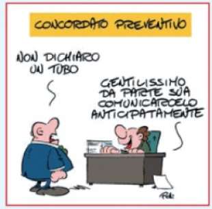 concordato preventivo vignetta by rolli il giornalone la stampa