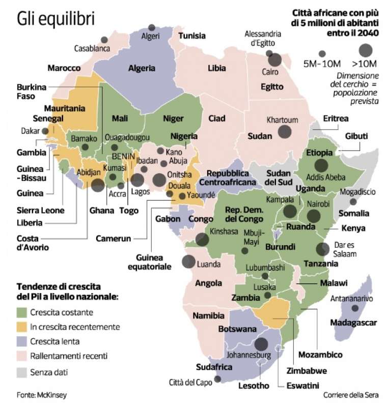 CRESCITA DELLE CITTA AFRICANE