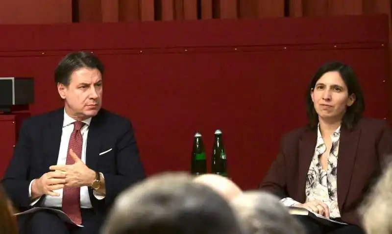 elly schlein  giuseppe conte  foto di bacco 