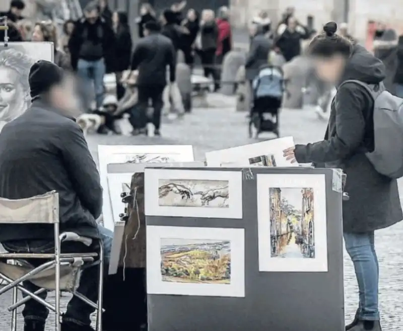 FINTI ARTISTI DI STRADA A ROMA